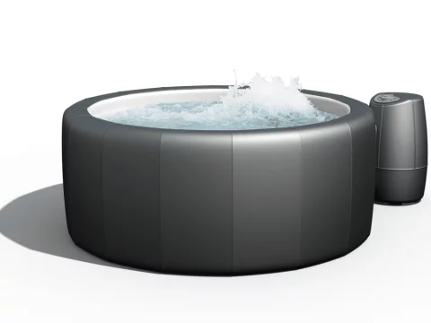 Softub Poseidon X – runder Whirlpool bei Pfahler